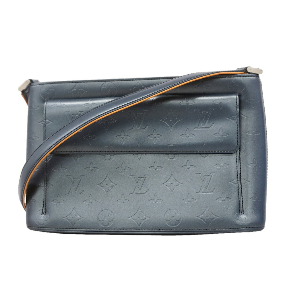 Louis Vuitton Monogram Mat Alston Shoulder Bag M55125 Blue Women's